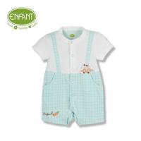 ราคา ENFANT (อองฟองต์) ชุดหมีกระดุมหน้าแขนสั้น คอลเลกชั่น หมีออร์แกนิก ผ้า Single Bamboo สำหรับเด็กอายุ 0-3 เดือน สีเขียวอ่อน (25060231766)