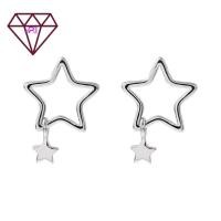 ราคา ต่างหูเงินแท้92.5% รูปดาวห้อยดาว #PJ (6271199924)