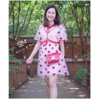 ราคา ส่งต่อ งานป้าย Widelia @ Real เดรสสั้น งานปัก หัวใจ วาเลนไทน์ ชีฟอง (29674925378)