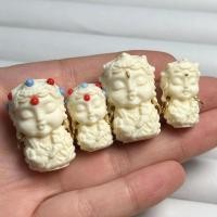 ราคา สร้อยข้อมือลูกปัดพุทธ DIY ลายผลไม้สีงาช้าง อุปกรณ์เครื่องประดับ ลูกปัดเว้นระยะ สร้อยข้อมือทอมือ (41554014571)