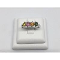 ราคา แหวนพลอยทัวร์มาลีนหลากสีไพลิน ทับทิม พลอยหลากสี 4 เม็ด (7065657933)