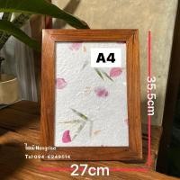 ราคา กรอบรูปไม้สัก กรอบรูปไม้สักแท้ (ขนาดA4) ขนาดรวม : 27x35.5 cm (12020420131)