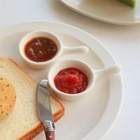 ราคา [เฉพาะจานปรุงรส,ไม่มีอาหาร] อิน ซอสมะเขือเทศเฟรนฟรายพร้อมที่จับเซรามิกที่สวยหรูจานเล็กจุ่มจานปรุงรสน้ําส้มสายชูจานซอสในครัวเรือนจานปรุงรสขนาดเล็กสไตล์ญี่ป (56200101966)