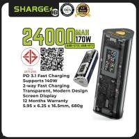 ราคา Sharge Cyber Prism 24000mAh 170W Power Bank PD3.1 Fast Charging พร้อมจอแสดงผล 86.4Wh แบบพกพา Charger (28203996663)