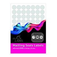 ราคา สติกเกอร์ พีวีซี ใสดวงกลม 25มม. คลิก เลเบล PVC-025C (29106162345)