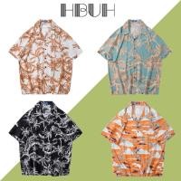ราคา HBUH เสื้อฮาวาย เสื้อเชิ้ต สงกรานต์ ลายดอก พื้นดำ พื้นขาย สงกรานต์ แบบลายไทย สวมใส่สบาย (25821954405)