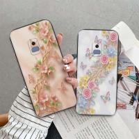 ราคา เคส Samsung A8 2018 / A8 Plus / A8+ พิมพ์ลายดอกไม้ แฟชั่นสวยๆ (47702514959)