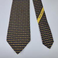 ราคา เนคไท มือสอง Salvatore Ferragamo Men's Silk Tie Camel Print Collection Blue Made in italy (43624124128)