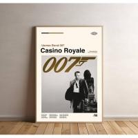 ราคา James Bond 007 - Casino Royale ผ้าใบพิมพ์ James Bond 007 โปสเตอร์ Midcentury Art Minimalist Art Retro โปสเตอร์ Vintage โปสเตอร์ตกแต่งบ้าน (42852535709)