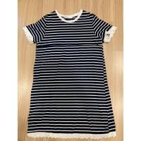 ราคา ชุดให้นมมือสอง สีกรมลายขวาง ท้องก็ใส่ได้ (21471362529)