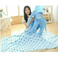 ราคา ช้างผ้าห่มลายจุด สีเทา สีฟ้า (73355300)