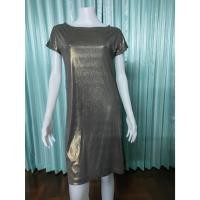 ราคา เดรสแฟชั่น ผ้าวิ้งค์ สีทอง ไซส์ M งานป้าย Christiana (20093450171)