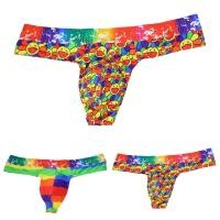 ราคา [DDE] ผู้ชายสําหรับสีรุ้งเกย์ทองจีสตริงระบายอากาศชุดชั้นในเอวกว้างกางเกง (44016832961)