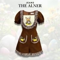 ราคา The Alner ไซส์ M จั้มสูทขาสั้น ปักกระต่าย (40056600319)
