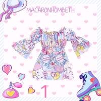 ราคา เดรสปาดไหล่น่ารักฟรุ้งฟริ้ง งานป้ายmacaron homebest (8543868348)