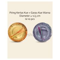 ราคา จานเค้กกระดาษ + ส้อมเค้กสี 10 ชิ้น / จานเค้กสีทอง / จานเค้กสีเงิน / ชุดจานเค้ก (29541463104)