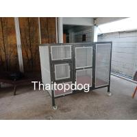 ราคา กรงสุนัขพื้นไม้ สำหรับสุนัขใหญ่พร้อมมุ้งลวด+ล้อเลื่อน ขนาด 150*105*130 cm (สีดำ) (4278654552)