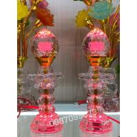 ราคา โคมไฟหมู่บูชาดอกบัวพีชคริสตัลสลักดอกบัว(คู่) (29667211880)