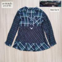 ราคา เสื้อ Zara woman Eur S สีเขียวลายสก็อต (19213049017)