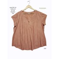ราคา มือสอง used เสื้อสาวอวบ เสื้อคอวี แขนสั้น น่ารัก ใหม่ ผ้าเรยอน อกหน้าผ้า 50 วงแขน 16 ยาว 28 นิ้ว #sonoma (24222508126)