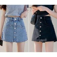 ราคา กางเกงกระโปรง กระดุมหน้าสไตล์เกาหลี (29200195890)