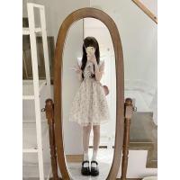 ราคา ชุดกระโปรงแขนตุ๊กตาสไตล์ฝรั่งเศส ลายดอกไม้เอวแนบ สำหรับลุคเจ้าหญิง (55252690364)