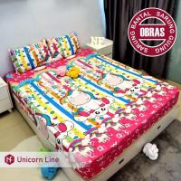 ราคา NF ชุดผ้าปูที่นอนคุณภาพหมอนข้างเด็กลายน่ารัก Nice Motif UNICORN LINE Disperse ผ้าปูที่นอน 120 160 180 200 (24187474741)