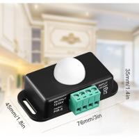 ราคา 3 Packs 12 V 24 V PIR Sensor Adjustable LED c Black Infrared Motion Detector Body Motion Sensing Light Switch PIR Controller with Embedded PIR Probes for Flexible LED Strip Lights (50000700259)