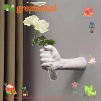 ราคา ยอดเยี่ยม แจกันติดผนัง,ดอกไม้ตกแต่งจําลองมือดอกไม้แจกันติดผนัง,โมเดิร์นเรขาคณิตทําด้วยมือเรซิ่นแจกันศิลปะตกแต่งแจกันบ้าน (50051924611)