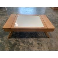 ราคา มือสอง โต๊ะญี่ปุ่น พับได้ ปรับกระดานตั้งได่ มีที่เก็บดินสอ 2 ข้าง (27188726749)