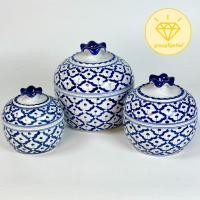 ราคา โถลายสัปปะรด โถจุกจีบลายไทยสัปปะรด โถทรงแอเปิ้ล ลายคราม ของรับไหว้ ของขวัญปีใหม่ ที่ระลึกเกษียณอายุ (25824762684)