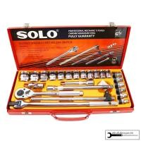 ราคา SOLO เครื่องมือชุด ประแจบล็อกชุด ชุดบล็อก บล็อกชุด ชุดลูกบล็อก ลูกบล็อก 4 หุน 24 ชิ้น รุ่น524 (22829987687)