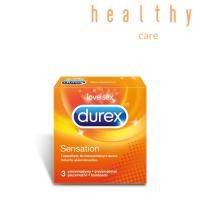 ราคา Durex Sensation ดูเร็กซ์ เซนเซชัน ขนาด 52 มม บรรจุ 3 ชิ้น [1 กล่อง] ถุงยางอนามัย ผิวไม่เรียบ condom (26015645894)
