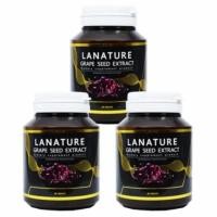 ราคา Lanature Grape Seed ลาเนเจอร์ สารสกัดจากเมล็ดองุ่น (30 เม็ด x 3 กระปุก) (363277818)