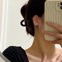 ราคา ยิงจริง❤ พรีเมี่ยมต่างหูสีดําต่างหูเงินสเตอร์ลิงเข็มต่างหู Seiko Fine GPA4 bfb (48902046788)