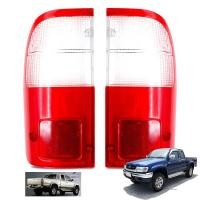 ราคา ฝาไฟท้าย ข้างซ้าย+ข้างขวา เลนส์ ใส สีแดง 2 ชิ้น สำหรับ โตโยต้า Toyota ไฮลักซ์ Hilux Tiger D4D MK4 KUN Ln145 ปี 1997 2001 (7037316983)