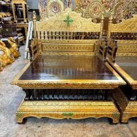 ราคา ธรรมาสน์พระ อาสนะพระสงฆ์ กว้าง 100 x ยาว 100 x สูง 100 cm. ทำจากไม้สักแท้ ปิดทองเปลว เดินเส้นทอง มีประกันการส่ง (24835843704)
