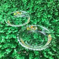 ราคา จานแก้วลายดอกไม้ แบรนด์ pyrex ขนาด 6.2” ราคา 70฿/1ใบ #มือสองญี่ปุ่น (9034197812)