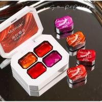 ราคา QINGYOU สีเจลตลับ สีเพ้นท์ตลับ โทนแดง ส้ม สีเจล ทำเล็บ (26374402752)