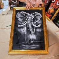 ราคา กรอบรูปภาพมงคล ภาพวาด ภาพช้าง งานวาด ตกแต่งบ้าน ร้านค้า เสริมฮวงจุ้ย ภาพมงคลเรียกทรัพย์ (20092100057)