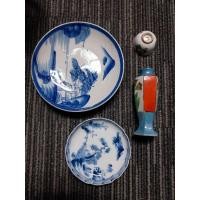 ราคา จาน แจกัน จอก งานเก่า วินเทจโบราณ 4ชิ้น (22586344705)