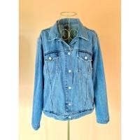 ราคา แจ็คเก็ตยีนส์ GAP ยีนส์สีอ่อน Size XXL ไหล่18“ อก48” ยาว24“ มือสอง (57150774111)