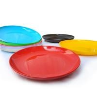 ราคา ขายจานกลม, DURABLE, THICK, ซิลิโคนป้องกันความร้อน, PREMIUM MICROWAVE OVEN HOYA 10" จานสีสันสดใส (53901301831)