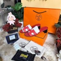 ราคา ❤️Used Like VeryNew Hermes Oasis Sandal Orange Capucine (Women's) Size38 เหมาะเท้า 24.5-24.7CM (40420460632)