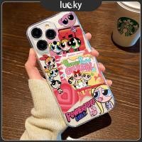 ราคา Lucky Star POWERPUFF GIRLS เคสโทรศัพท์มือถือTPU คส ไอโฟน 16/15/11 ใหม่ 13 14promax หญิง pro สองชั้น คส ไอโฟน12 เคส (26170999905)