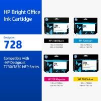 ราคา [ ส่งด่วน ] HP 728 / 728B Black/Tri-Color (ตลับหมึกสี/สีดำ) DesignJet Ink Cartridge (26385779289)