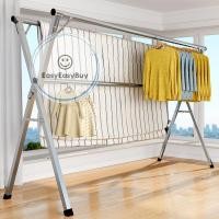 ราคา ราวตากผ้าสแตนเลสรุ่น X Drying Rack พับเก็บง่าย ราวตากผ้า ราวตากผ้าพับได้ ราวตากผ้าตัวX ez99 (14425126629)