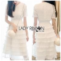 ราคา ฟรี EMS ชุดเดรสยาว งานป้าย Lady Ribbon Thailand เสื้อผ้าแฟชั่นผู้หญิง Dress SizeS/M สีขาว พร้อมส่งสวยเหมือนแบบ (1075476515)