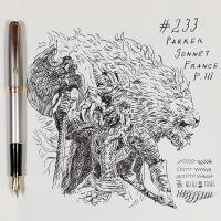 ราคา #233 ปากกาหมึกซึม Parker Sonnet France P.III : Parker Sonnet France P.III Used Fountain Pen (21355887873)