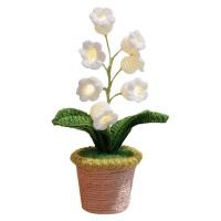 ราคา สร้างสรรค์ทอผ้าระฆังกล้วยไม้เส้นด้ายช่อหุบเขาโคมไฟลิลลี่กระถางดอกไม้ (41826599814)